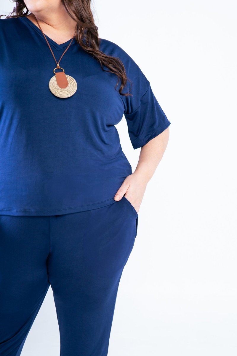 Conjunto Flórida - Malha Confort Calça e Blusa de Gola V - Naguirre Shop