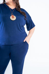 Conjunto Flórida - Malha Confort Calça e Blusa de Gola V - Naguirre Shop