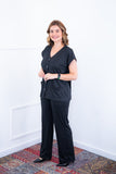 Conjunto Itália - Em Malha Canelada com Colete de Botões e Calça Pantalona - Naguirre Shop