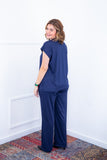 Conjunto Itália - Em Malha Canelada com Colete de Botões e Calça Pantalona - Naguirre Shop
