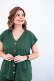 Conjunto Itália - Em Malha Canelada com Colete de Botões e Calça Pantalona - Naguirre Shop
