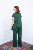 Conjunto Itália - Em Malha Canelada com Colete de Botões e Calça Pantalona - Naguirre Shop