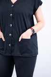 Conjunto Itália - Em Malha Canelada com Colete de Botões e Calça Pantalona - Naguirre Shop