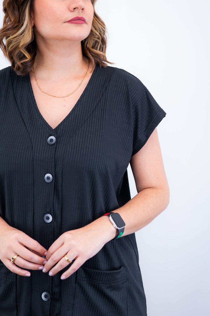 Conjunto Itália - Em Malha Canelada com Colete de Botões e Calça Pantalona - Naguirre Shop