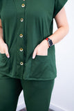 Conjunto Itália - Em Malha Canelada com Colete de Botões e Calça Pantalona - Naguirre Shop