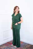 Conjunto Itália - Em Malha Canelada com Colete de Botões e Calça Pantalona - Naguirre Shop