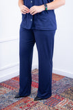 Conjunto Itália - Em Malha Canelada com Colete de Botões e Calça Pantalona - Naguirre Shop