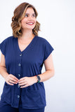 Conjunto Itália - Em Malha Canelada com Colete de Botões e Calça Pantalona - Naguirre Shop