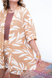 Conjunto Kimono Dora - Oversized Estampado e Bermuda em Crepe - Naguirre Shop