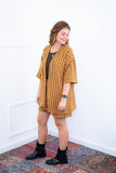 Conjunto Kimono Dora - Oversized Estampado e Bermuda em Crepe - Naguirre Shop