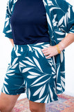 Conjunto Kimono Dora - Oversized Estampado e Bermuda em Crepe - Naguirre Shop