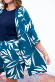 Conjunto Kimono Dora - Oversized Estampado e Bermuda em Crepe - Naguirre Shop
