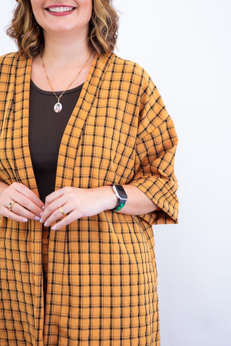 Conjunto Kimono Dora - Oversized Estampado e Bermuda em Crepe - Naguirre Shop
