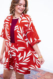 Conjunto Kimono Dora - Oversized Estampado e Bermuda em Crepe - Naguirre Shop