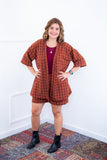 Conjunto Kimono Dora - Oversized Estampado e Bermuda em Crepe - Naguirre Shop