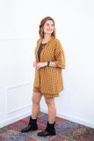 Conjunto Kimono Dora - Oversized Estampado e Bermuda em Crepe - Naguirre Shop