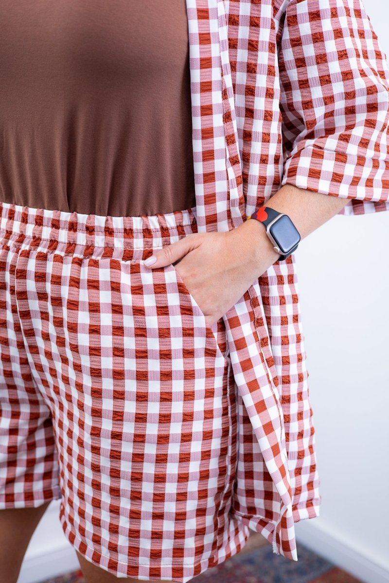 Conjunto Kimono Dora - Oversized Estampado e Bermuda em Crepe - Naguirre Shop