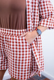 Conjunto Kimono Dora - Oversized Estampado e Bermuda em Crepe - Naguirre Shop