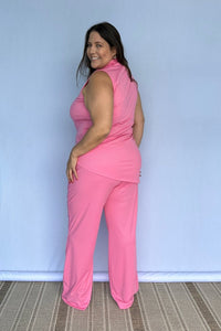 Conjunto Louise – Blusa Assimétrica em Canelado Flex com Pantalona - Naguirre Shop