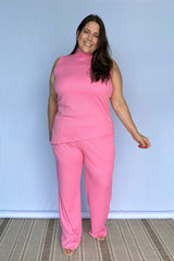 Conjunto Louise – Blusa Assimétrica em Canelado Flex com Pantalona - Naguirre Shop