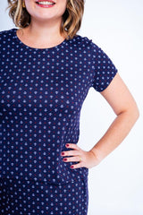 Conjunto Milena - Pijama com Shorts Decote Canoa de Suede - Naguirre Shop