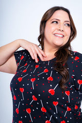 Conjunto Milena - Pijama com Shorts Decote Canoa de Suede - Naguirre Shop