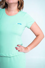 Conjunto Milena - Pijama com Shorts Decote Canoa de Suede - Naguirre Shop