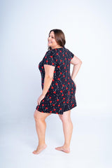 Conjunto Milena - Pijama com Shorts Decote Canoa de Suede - Naguirre Shop