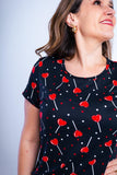 Conjunto Milena - Pijama com Shorts Decote Canoa de Suede - Naguirre Shop