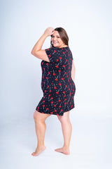 Conjunto Milena - Pijama com Shorts Decote Canoa de Suede - Naguirre Shop