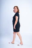 Conjunto Milena - Pijama com Shorts Decote Canoa de Suede - Naguirre Shop