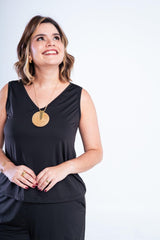 Conjunto Olivia - Bermudinha e Blusa Regata em Malha Confort - Naguirre Shop