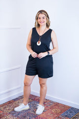 Conjunto Olivia - Bermudinha e Blusa Regata em Malha Confort - Naguirre Shop