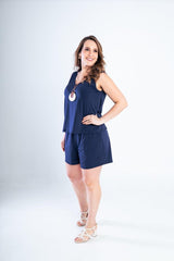 Conjunto Olivia - Bermudinha e Blusa Regata em Malha Confort - Naguirre Shop