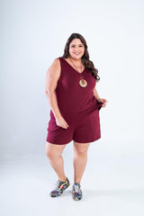 Conjunto Olivia - Bermudinha e Blusa Regata em Malha Confort - Naguirre Shop