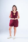 Conjunto Olivia - Bermudinha e Blusa Regata em Malha Confort - Naguirre Shop