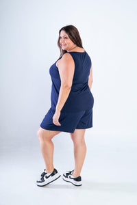 Conjunto Olivia - Bermudinha e Blusa Regata em Malha Confort - Naguirre Shop