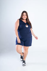 Conjunto Olivia - Bermudinha e Blusa Regata em Malha Confort - Naguirre Shop