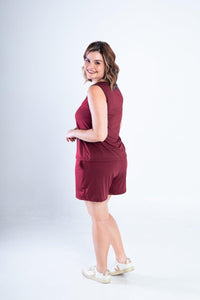 Conjunto Olivia - Bermudinha e Blusa Regata em Malha Confort - Naguirre Shop