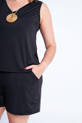 Conjunto Olivia - Bermudinha e Blusa Regata em Malha Confort - Naguirre Shop