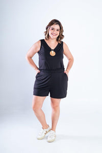 Conjunto Olivia - Bermudinha e Blusa Regata em Malha Confort - Naguirre Shop