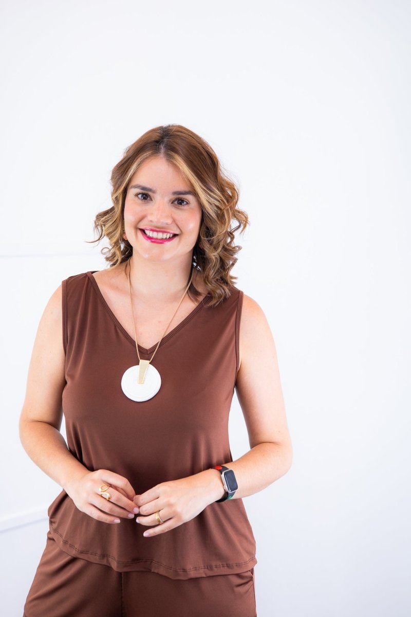 Conjunto Olivia - Bermudinha e Blusa Regata em Malha Confort - Naguirre Shop