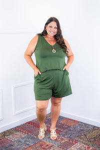 Conjunto Olivia - Bermudinha e Blusa Regata em Malha Confort - Naguirre Shop