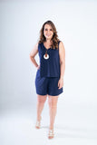 Conjunto Olivia - Bermudinha e Blusa Regata em Malha Confort - Naguirre Shop