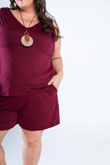 Conjunto Olivia - Bermudinha e Blusa Regata em Malha Confort - Naguirre Shop