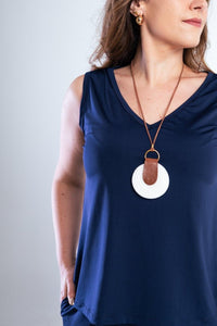 Conjunto Olivia - Bermudinha e Blusa Regata em Malha Confort - Naguirre Shop