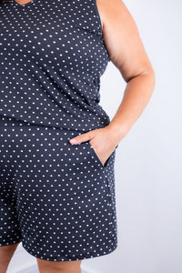 Conjunto Olivia - Bermudinha e Blusa Regata em Malha Confort - Naguirre Shop