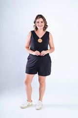 Conjunto Olivia - Bermudinha e Blusa Regata em Malha Confort - Naguirre Shop