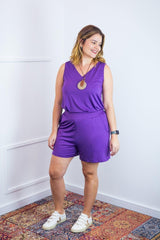 Conjunto Olivia - Bermudinha e Blusa Regata em Malha Confort BF - Naguirre Shop