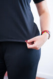 Conjunto Patrícia - Malha Canelada Gola V Pantalona - Naguirre Shop